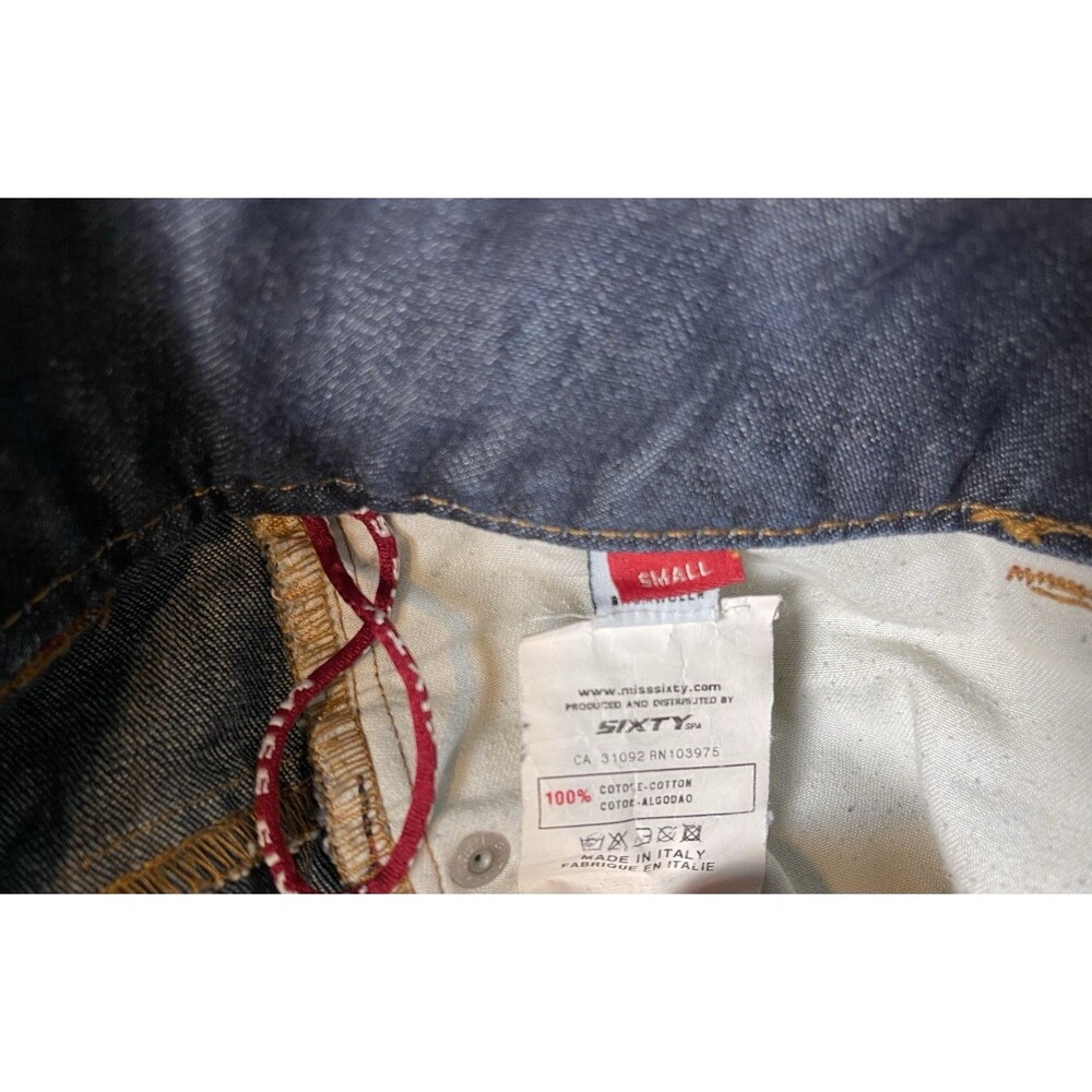 Miss Sixty Vintage Mini Skirt Women’s Size Small Denim Y2K Rare Italy - Picture 4 of 7